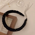 Load image into Gallery viewer, [Rainou Series] ★Headband★ 2color Hair Ornament Accessory Velvet Black Black Asymmetrical Fringe
