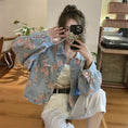 Load image into Gallery viewer, [Home Series]★Denim Jacket★ Floral Tops Outerwear Jacket Women's Short Length
