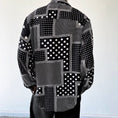 Load image into Gallery viewer, [ZHUIYI Series]★Shirt★ Tops, long sleeve shirt, plaid pattern, dot pattern, unisex, men's, thin, cool, black, black
