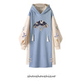 Load image into Gallery viewer, [Only cats are allowed in the series] ★Chinese-style dress★ Crane Autumn/Winter clothes Hoodie dress Fleece lining Embroidery Large size
