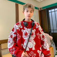 Load image into Gallery viewer, [PPG Series]★Sweater★ 2color Tops Unisex Men's Large Size Dragon Dragon Pattern New Year Black Red
