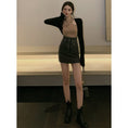 Load image into Gallery viewer, [XJXJ Series] ★Mini Skirt★ Denim Skirt Bottoms 2color Blue or Black Sexy High Waist SML
