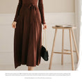 Load image into Gallery viewer, [Fumi Series]★Knit dress★ 2color long length commuting date office OL high neck slim
