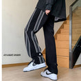 Load image into Gallery viewer, [NANSHI Series]★Casual Pants★Bottoms Unisex Men's Large Size Vertical Stripes Black
