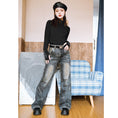 Load image into Gallery viewer, [Kokaisha --- Ming Pai Toy House Series] ★Denim pants★ Fleece lining, thick bottoms, pants, stylish, easy to match
