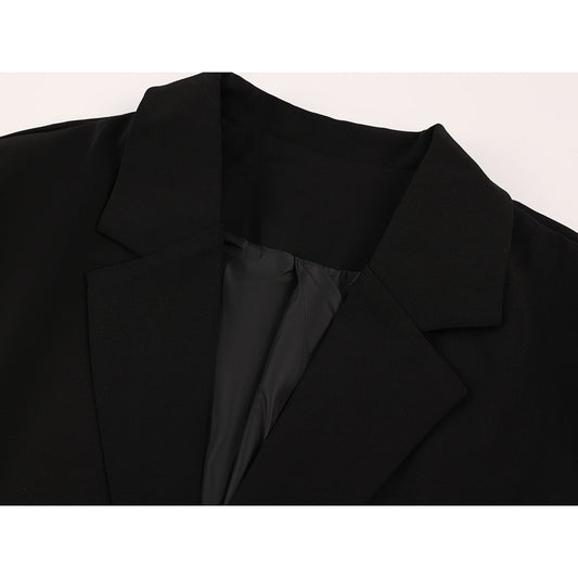 [LHSEN Series]★Blazer★ Outer Gradation Casual Unique Easy to match Black Black ML XL