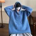 Load image into Gallery viewer, [Emeisa Series] ★Sweater★ 3color Knit Tops Unisex Men's Hooded Vertical Striped Casual
