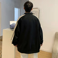 Load image into Gallery viewer, [BIGEMAN Series]★Jacket★ Outerwear 2color Unisex Men's Large Size Vertical Stripes Black Blue Simple
