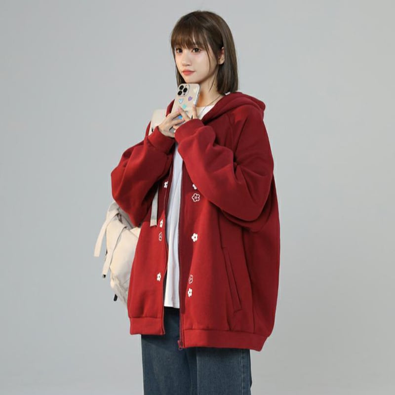 [Fujiiman Series]★Outer★ Parka 3color Unisex Men's Wine Red Black White