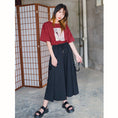 Load image into Gallery viewer, [Kokaisha series]★China style pants★Bottoms Gaucho pants Gaucho SML Easy to match Black Black
