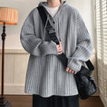 Load image into Gallery viewer, [Emeisa Series] ★Sweater★ 3color Knit Tops Unisex Men's Hooded Vertical Striped Casual
