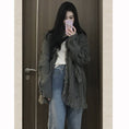 Load image into Gallery viewer, [SUFEI Series]★Cardigan★ Sweater Irregular Retro Gray Gray Casual Easy to Match
