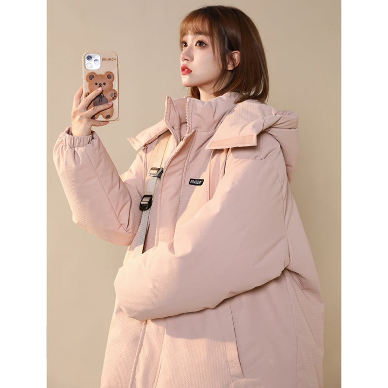 [Suikoishi Series] ★Winter coat★ Cotton coat outerwear 2color Unisex Men's Green Pink ML XL 2XL