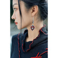 Load image into Gallery viewer, [Small Blue Dragon Series]★China Style Earring★Pair Earrings Ladies Accessories Hat Red Red
