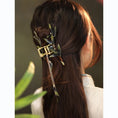 Load image into Gallery viewer, [Ma series] ★Chinese style hair ornament★ Old-fashioned Chinese clothing Improves temperament Fringe Bamboo Green Accessories Fringe
