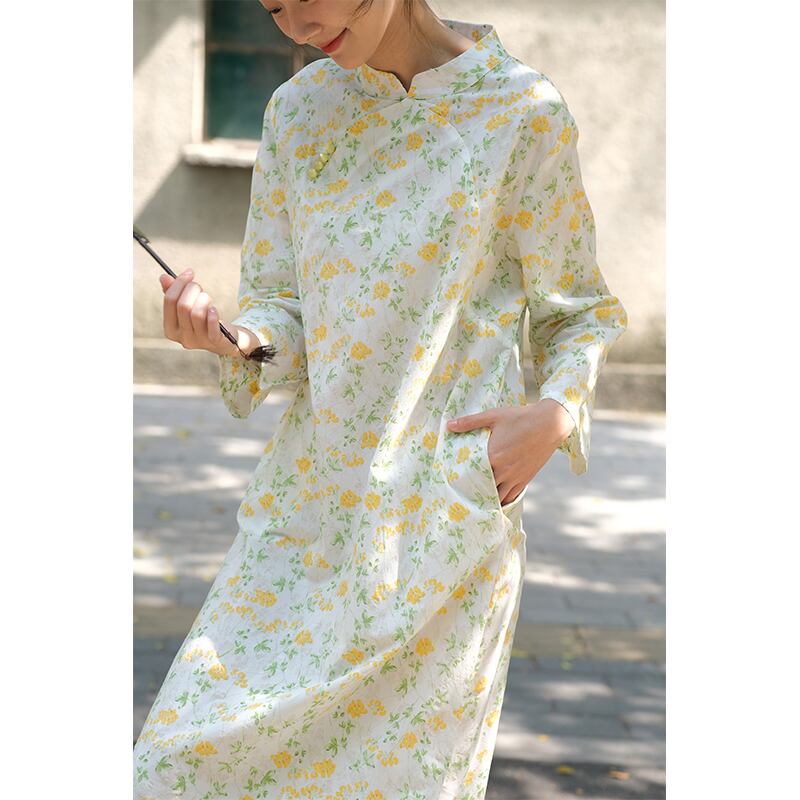 [MANMAN Series]★China-style dress★ 2color Elegant Chinese clothes Tang suit Improved Chinese dress Green White