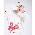 Load image into Gallery viewer, [Machiha clan series]★China style hoodie★ 2color black or white gold phoenix red phoenix embroidery stylish unique unisex men's
