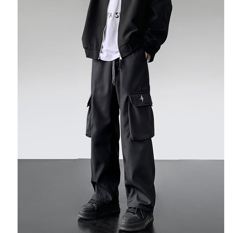 [V37 Series]★Casual pants★ 2color brushed lining pants bottoms unisex men's black coffee color