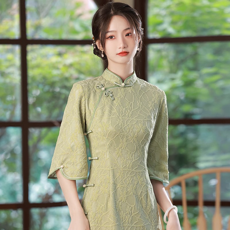 [RUYUN Series]★China Dress★ 2color Chinese Style Dress Party Wedding Green White