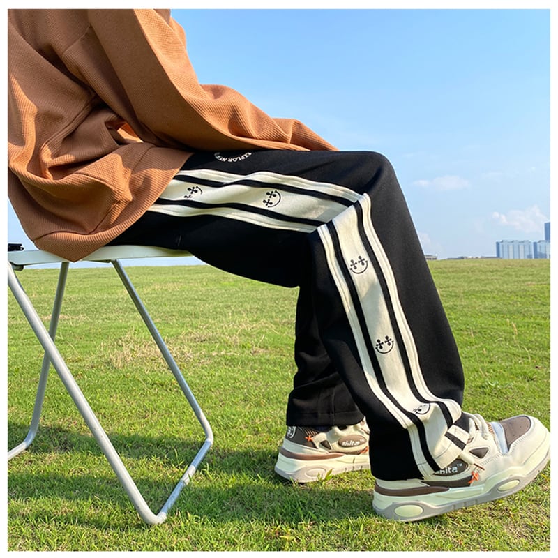 [NANSHI Series]★Casual Pants★ 3color Bottoms Trousers Unisex Men's Sports Style Stylish Vertical Stripes