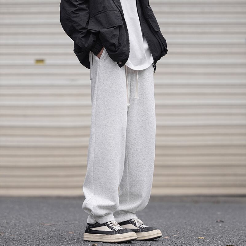 [BIGEMAN Series] ★Casual Pants★ 2color Bottoms Pants Unisex Men's Simple Black Light Gray