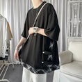 Load image into Gallery viewer, [YOULIN Series]★T-shirt★ Tops 2color Unisex Men's Fake Layered White Black Plaid Pattern
