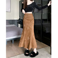 Load image into Gallery viewer, [Women's University 18 Series]★Skirt★ 2color Bottoms Slimming Mermaid Skirt Black Black Brown
