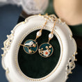 Load image into Gallery viewer, [Ma series] ★China style earrings★ Pair of earrings for women, improving temperament, accessories, birds, flowers, circles
