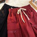 Load image into Gallery viewer, [PV Series] ★Shorts★ 2color Bottoms Casual Shorts Unisex Men's Black Red Easy to match
