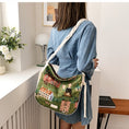 Load image into Gallery viewer, [WEIWEI Series]★China style bag★ Shoulder bag Oil painting style Unique Green Green Stylish
