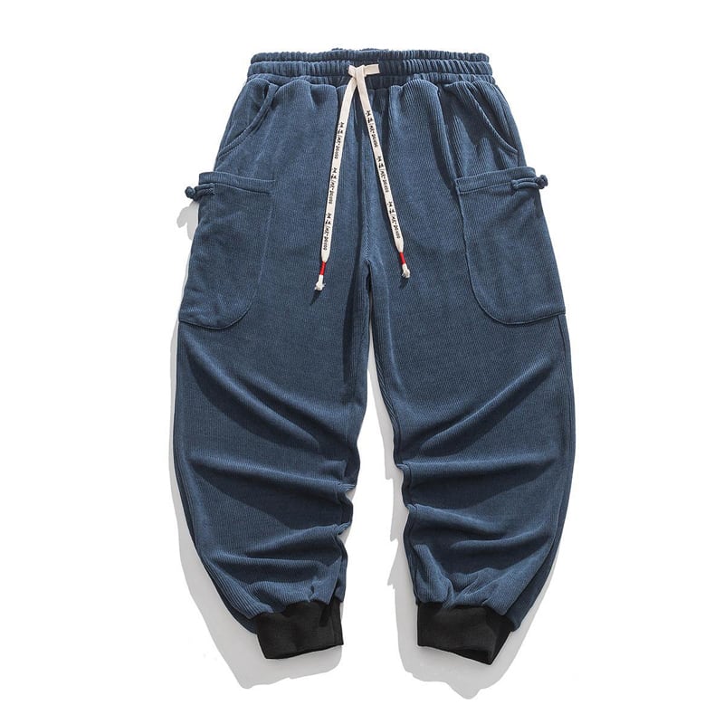 [輕甜 Series]★China style trousers★Casual pants 3color Unisex Men's Large size Blue Black Brown