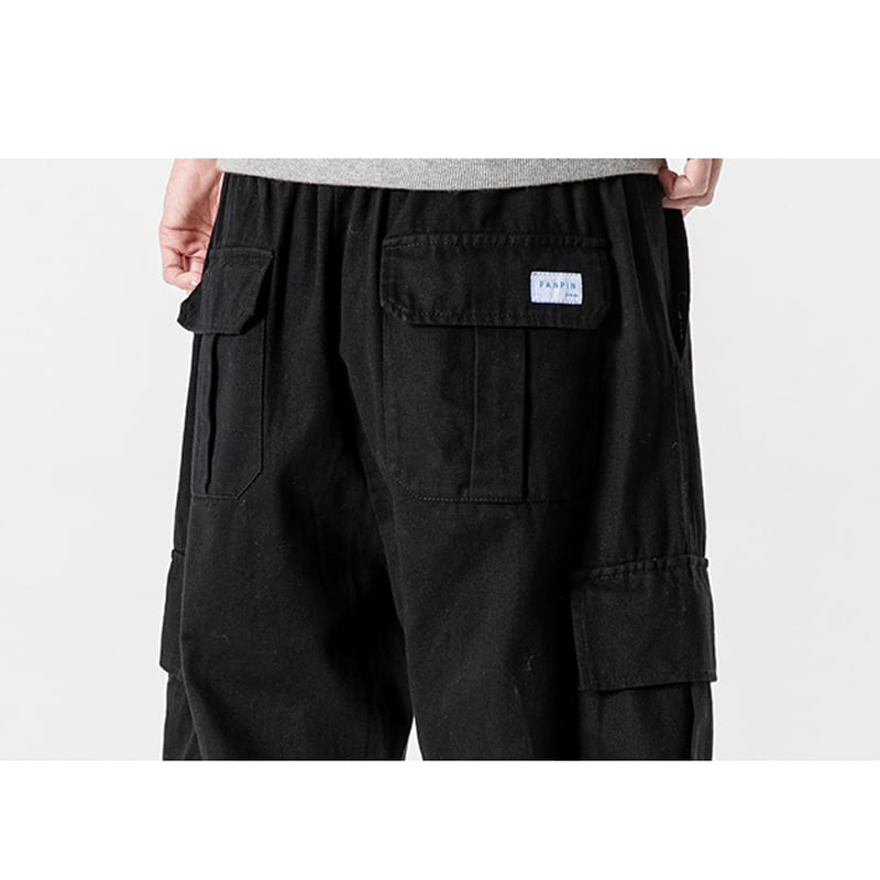 [BIGEMAN Series] ★Casual Pants★ 2color, 9/4 length bottoms, trousers, unisex, men's, large size, easy to match, commuting, traveling