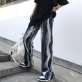 Load image into Gallery viewer, [Miyakoya Series]★Casual Pants★ 2color Blue or Black Pants Bottoms Vertical Stripes Gaucho Pants Gaucho
