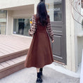 Load image into Gallery viewer, [Dong Xiaojie Series] ★Checked pattern dress★ Large size women's dress Coffee color Commuting Literary style
