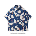 Load image into Gallery viewer, [MOISHE TIDE Series]★Shirt★ 3color Print Animal Pattern Summer Unisex Blue Red Light Gray Loose
