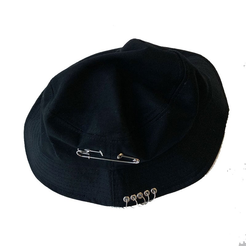 [Miyakoya Series] ★Decorated hat★ Cap Black Black Harajuku style Unique accessory Retro fashion Cheap