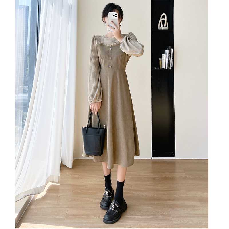 [FENGLIN Series] ★One Piece★ 2color switching ladies temperament improvement fashion commuting date