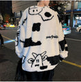 Load image into Gallery viewer, [Minatojima Impression Series] ★Tops★ 2color White or Blue Unisex Couple Clothes Fashion Cow Cute Cheap White Blue
