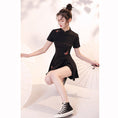 Load image into Gallery viewer, [Taibi Shiba Series]★China style setup★Cheongsam dress + shorts 2-piece set Butterfly Black Black
