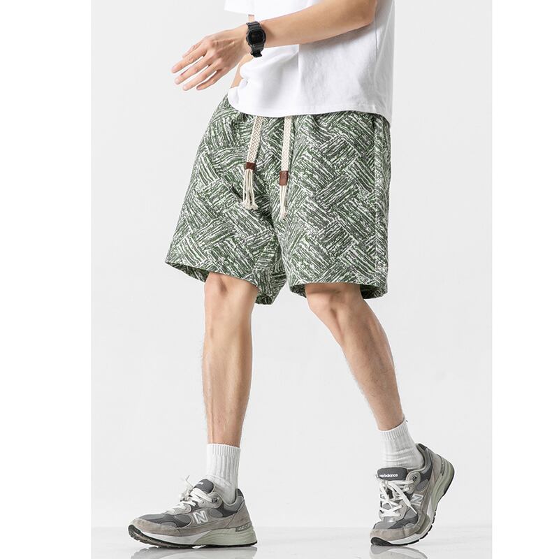 [Satoru Series] ★Shorts★ 4color Floral Pattern Bottoms Short Length Pants Unisex Men's Easy to Match