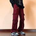 Load image into Gallery viewer, [SENSU Series]★Casual Pants★ 2color Bottoms Unisex Men's Wine Red Black ML XL 2XL
