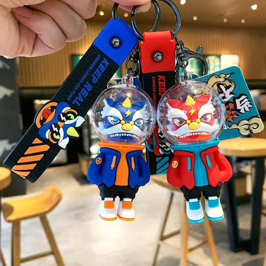 [YOUSHI Series] ★Chinese style key chain★ 2color lion Chinese style decoration accessory couple blue red red blue