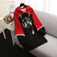 Load image into Gallery viewer, [Silk Series] ★Chinese style hoodie★ Fleece lining 2color hoodie dress Chinese clothing embroidery large size
