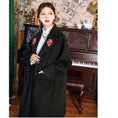 Load image into Gallery viewer, [Ancient ghost house---Shanhai-kei series] ★China style coat★ Lasha embroidery, long length, thick, black, black, easy to match
