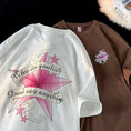 Gallery viewerに画像を読み込む, 【BIGEMANシリーズ】★Tシャツ★ 3color トップス 半袖Tシャツ 男女兼用 メンズ 大きいサイズ 星 黒 白 コーヒー色
