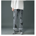 Load image into Gallery viewer, [Snow Qiongsi Series]★Denim Pants★ 2color Bottoms Pants Unisex Men's Butterfly Print Unique Black Blue
