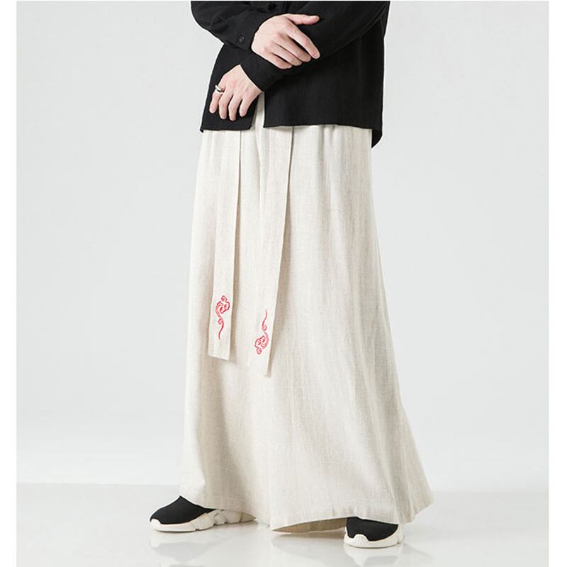 [JUNYI Series]★China style pants★ 2color bottoms casual pants unisex men's large size cotton linen loose