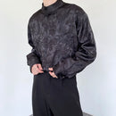 [Illustrated series] ★China style shirt★ 2color tops long sleeve shirt unisex men's bamboo pattern ML XL casual