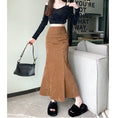 Load image into Gallery viewer, [Women's University 18 Series]★Skirt★ 2color Bottoms Slimming Mermaid Skirt Black Black Brown
