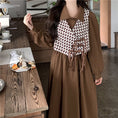 Load image into Gallery viewer, [JIGUJIGU series] ★Chinese style setup★ Large size black brown dress vest
